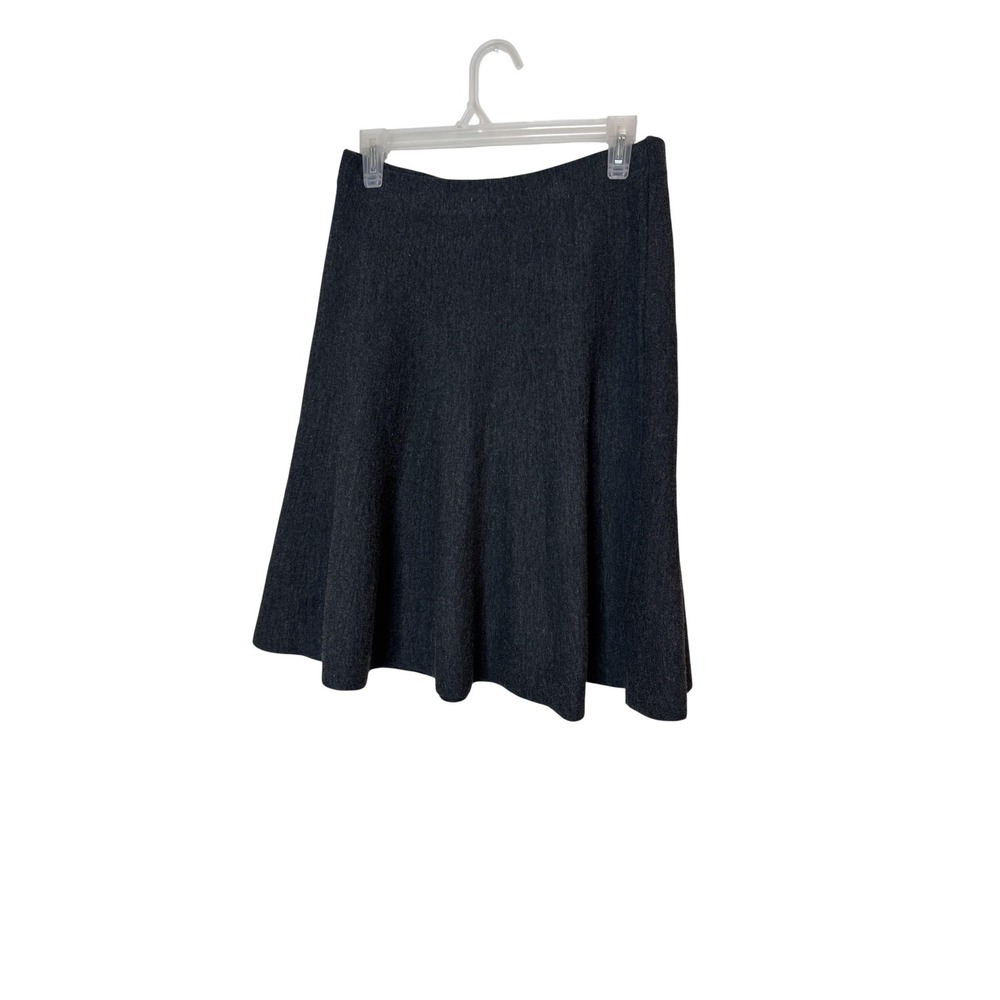 Maeve Skirt Womens Small Gray Wool Blend Knit A Line Flare Anthropologie